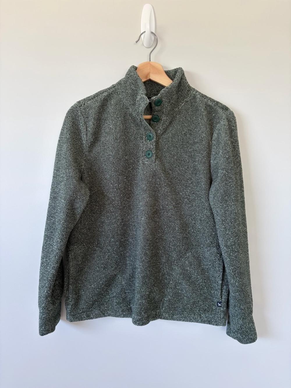 Women’s Eddie Bauer Green 1/4 Button Fleece